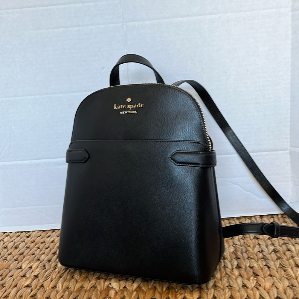 Kate Spade Dome Backpack Leather NWT Black